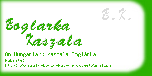 boglarka kaszala business card